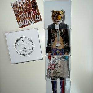 🆕 Vista Alegre Love Who You Want Tiger Coasters, 4 Piece Set, Christian Lacroix
